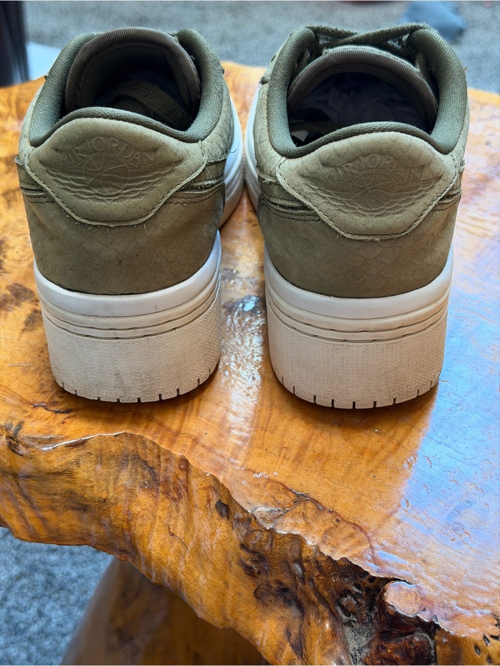 Nike Air Jordan 1 Low Lifted Olive Canvas Women's 7 / Men's 5.5 - Picture 4 of 8